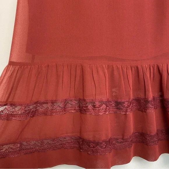 Women's Willow and Clay Chiffon Midi Shift Slip Dress Sz: Medium - Picture 6 of 12